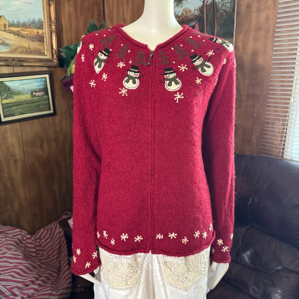 Christmas Snowman Cottagecore Sweater
